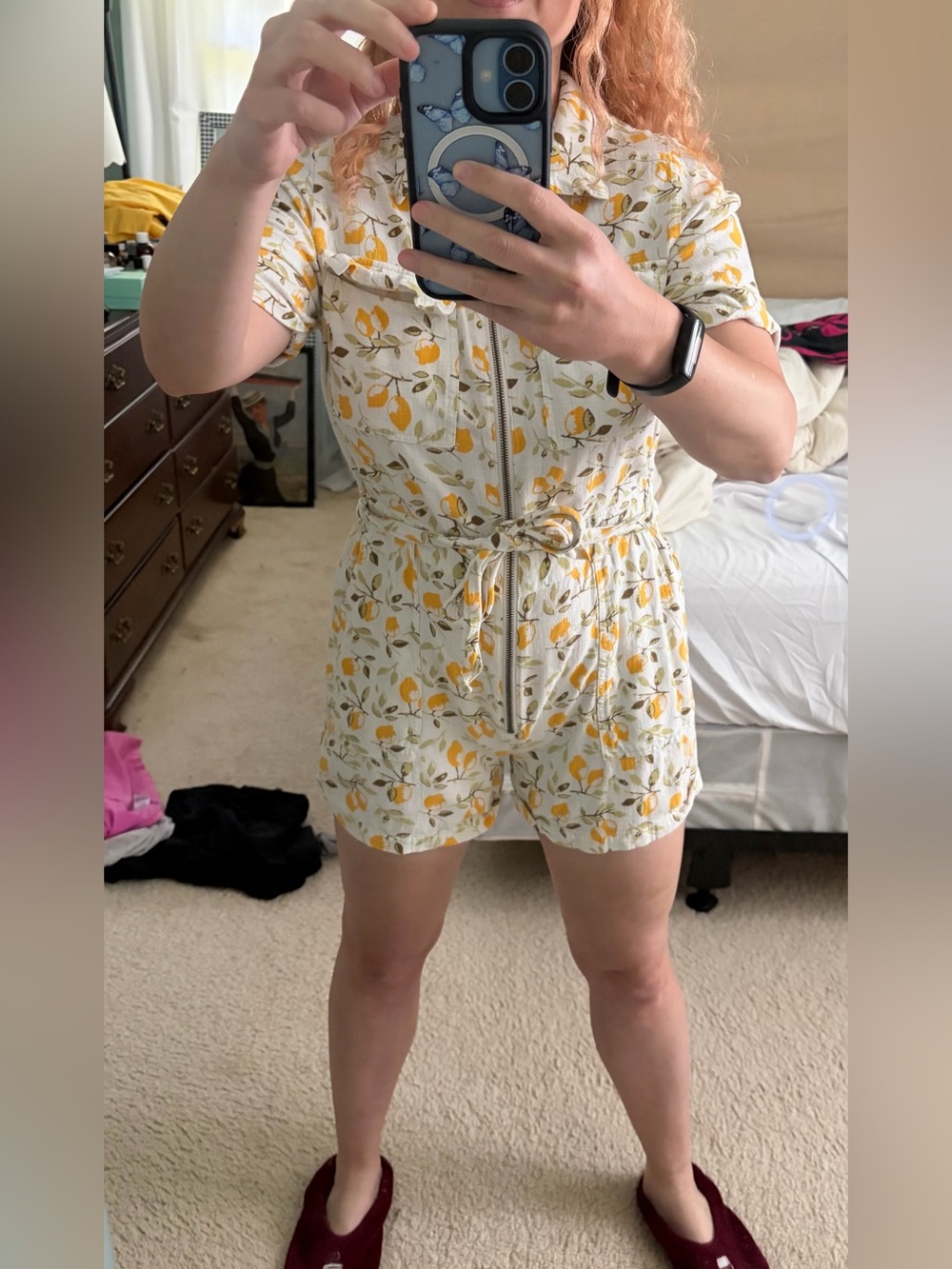 Jackson Rowe lemon romper M medium